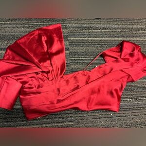 Elegant Red Crop Top